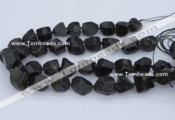 CNG5556 15.5 inches 15*20mm - 18*22mm nuggets black tourmaline beads