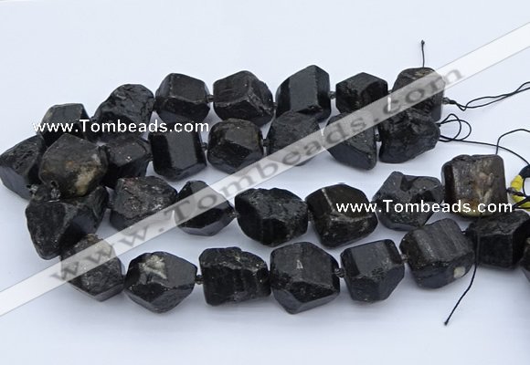 CNG5557 15.5 inches 18*22mm - 22*25mm nuggets black tourmaline beads