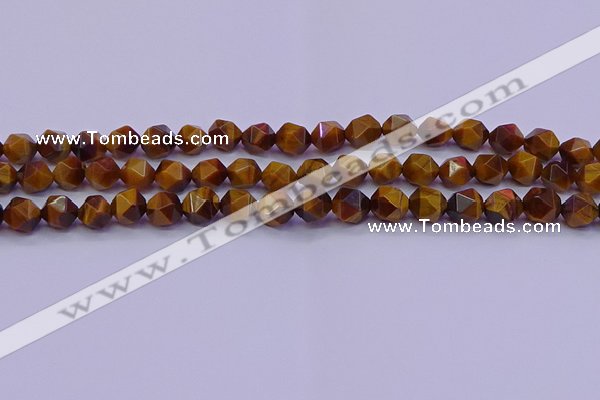 CNG5576 15.5 inches 6mm faceted nuggets yellow tiger eye beads