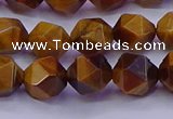 CNG5577 15.5 inches 8mm faceted nuggets yellow tiger eye beads