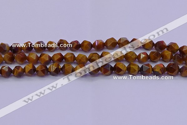 CNG5577 15.5 inches 8mm faceted nuggets yellow tiger eye beads