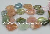 CNG5592 15.5 inches 25*35mm - 30*40mm faceted freeform morganite beads