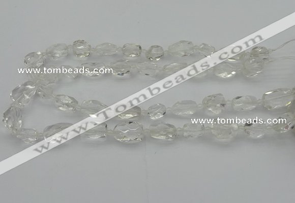 CNG5603 15.5 inches 8*12mm - 13*18mm faceted nuggets white crystal beads