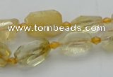 CNG5604 15.5 inches 8*12mm - 13*18mm faceted nuggets citrine beads