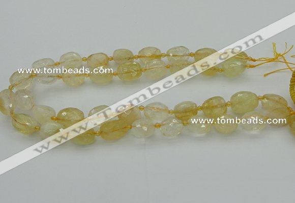 CNG5605 15.5 inches 10*14mm - 13*18mm faceted nuggets citrine beads