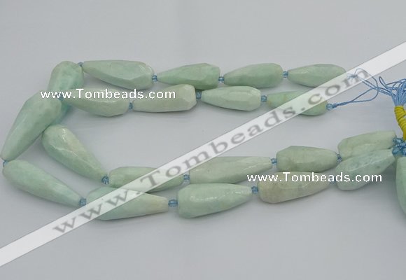 CNG5636 15.5 inches 15*35mm - 18*45mm faceted teardrop amazonite beads