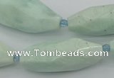 CNG5637 15.5 inches 15*35mm - 18*40mm faceted rice amazonite beads