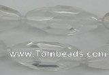 CNG5647 15.5 inches 15*35mm - 18*40mm faceted rice white crystal beads