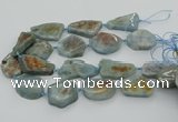 CNG5673 15.5 inches 25*35mm - 30*40mm freeform aquamarine beads