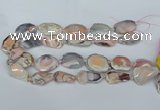 CNG5676 18*25mm - 30*35mm faceted freeform pink botswana agate beads