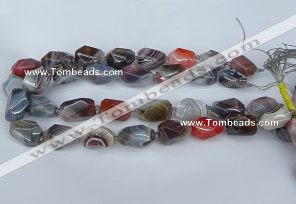 CNG5681 12*16mm - 15*25mm faceted nuggets botswana agate beads