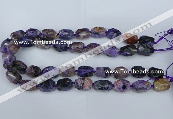 CNG5685 15.5 inche 12*16mm - 15*20mm faceted nuggets charoite beads