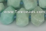 CNG5692 15.5 inches 12*16mm - 15*20mm faceted nuggets amazonite beads