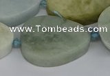 CNG5704 15.5 inches 22*30mm - 28*35mm freeform aquamarine beads