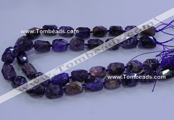 CNG5710 15.5 inches 12*16mm - 13*18mm faceted nuggets charoite beads