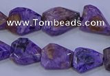 CNG5712 15.5 inches 12*16mm - 15*20mm faceted freeform charoite beads