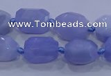 CNG5728 12*16mm - 13*18mm faceted nuggets blue lace agate beads