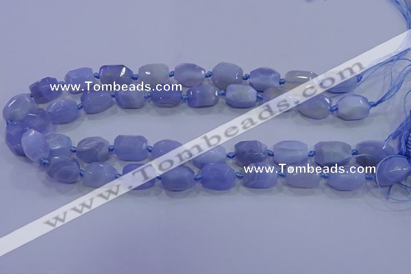 CNG5728 12*16mm - 13*18mm faceted nuggets blue lace agate beads