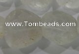 CNG573 15.5 inches 16*18mm nuggets white crystal beads