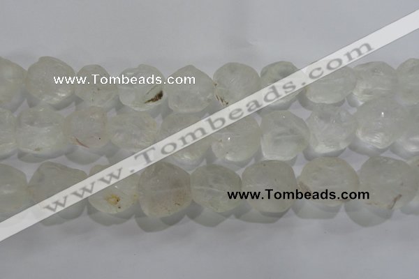 CNG573 15.5 inches 16*18mm nuggets white crystal beads