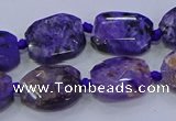 CNG5731 12*16mm - 15*20mm faceted freeform charoite beads