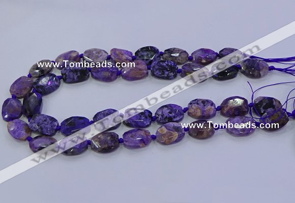 CNG5731 12*16mm - 15*20mm faceted freeform charoite beads