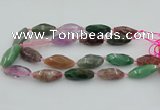 CNG5740 15*35mm - 18*40mm faceted rice mixed gemstone beads