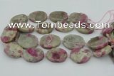 CNG5744 15.5 inches 25*35mm - 30*40mm freeform pink tourmaline beads