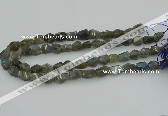 CNG5753 15.5 inches 10*12mm - 12*16mm faceted nuggets labradorite beads