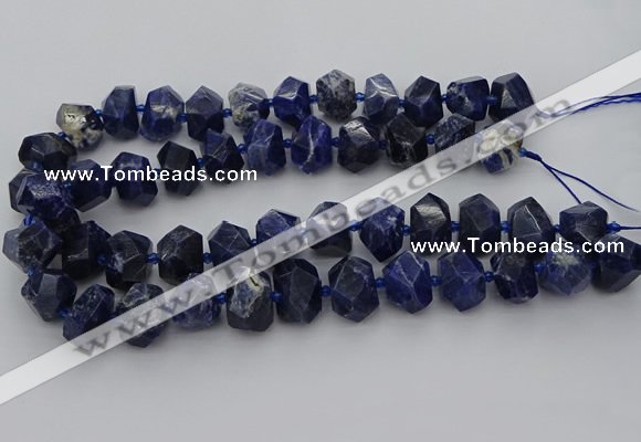 CNG5763 15.5 inches 12*16mm - 15*20mm faceted nuggets sodalite beads