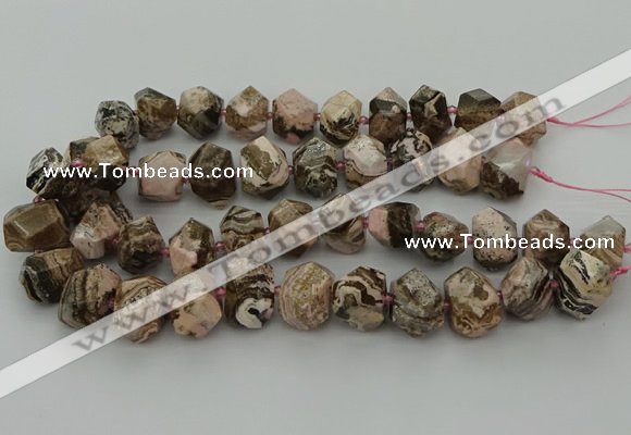 CNG5766 15.5 inches 12*16mm - 15*20mm faceted nuggets rhodochrosite beads