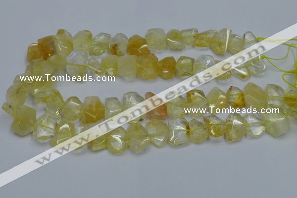 CNG5772 15.5 inches 12*16mm - 15*20mm faceted freeform citrine beads