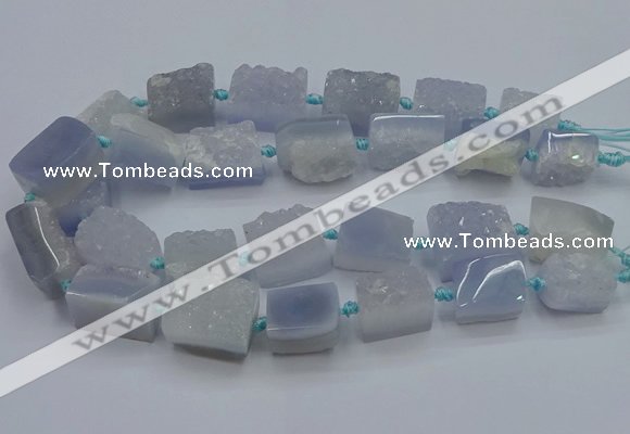 CNG5774 15.5 inches 15*20mm - 20*25mm freeform blue lace agate beads