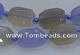 CNG5776 10*14mm - 12*16mm faceted freeform blue lace agate beads