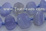 CNG5777 10*14mm - 12*16mm faceted freeform blue lace agate beads