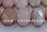 CNG5778 13*18mm - 15*20mm faceted freeform natural pink opal beads