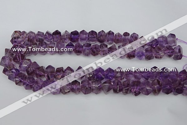 CNG5780 10*14mm - 12*16mm faceted nuggets amethyst beads