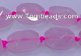 CNG5785 10*14mm - 12*16mm faceted freeform rose quartz beads