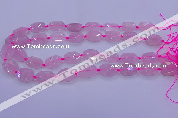 CNG5785 10*14mm - 12*16mm faceted freeform rose quartz beads