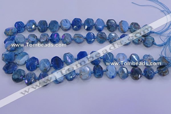 CNG5788 10*14mm - 12*16mm faceted freeform apatite beads