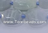 CNG5809 15.5 inches 10*14mm - 12*16mm faceted freeform aquamarine beads