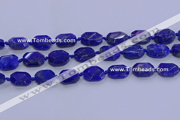 CNG5817 15.5 inches 10*14mm - 12*16mm faceted freeform lapis lazuli beads