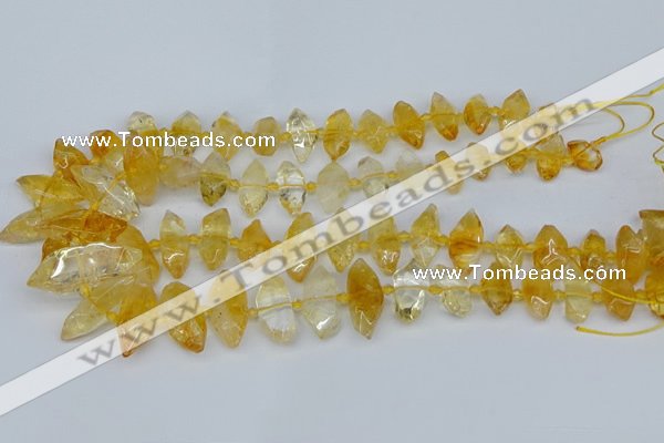 CNG5825 15.5 inches 8*18mm - 13*30mm freeform citrine beads