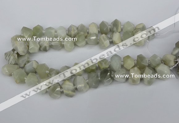 CNG5832 15.5 inches 12*16mm - 15*20mm faceted nuggets moonstone beads