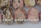 CNG5835 15.5 inches 12*16mm - 15*20mm faceted nuggets rhodochrosite beads