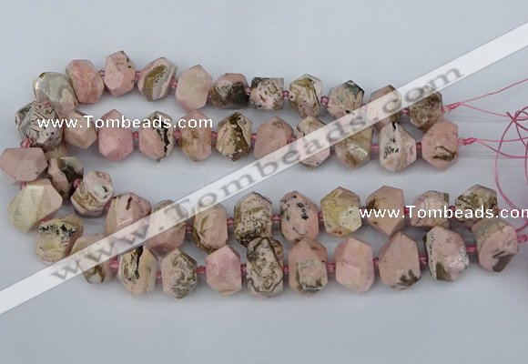 CNG5835 15.5 inches 12*16mm - 15*20mm faceted nuggets rhodochrosite beads