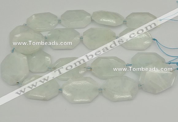 CNG5838 15.5 inches 20*30mm - 35*45mm faceted freeform aquamarine beads