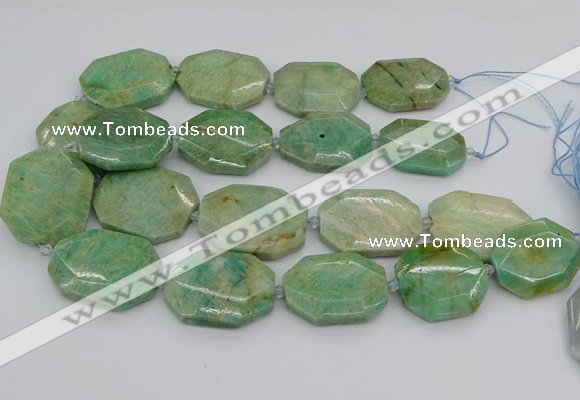 CNG5839 15.5 inches 20*30mm - 35*45mm faceted freeform amazonite beads