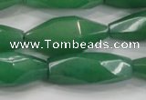 CNG584 15.5 inches 14*33mm faceted nuggets green aventurine beads