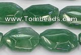 CNG5855 15*20mm - 20*25mm faceted freeform green strawberry quartz beads